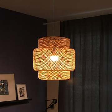 Lustre Pendente de Bambu Cayman Mini
