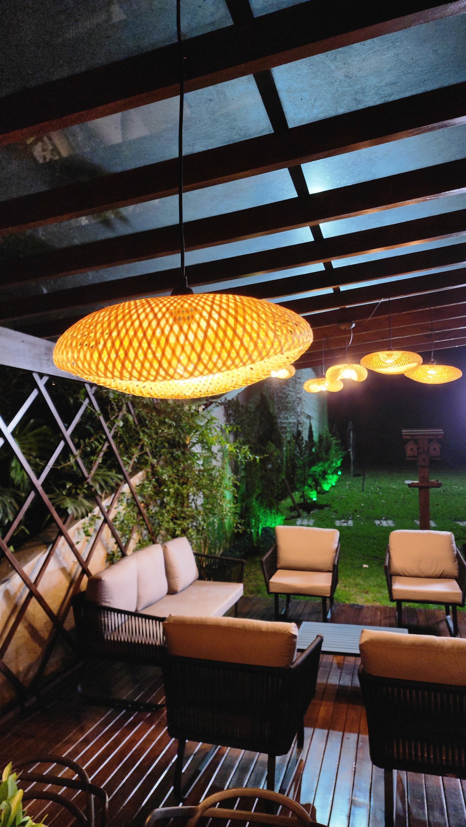 Lustre Pendente de Bambu Honolulu 40cm 4