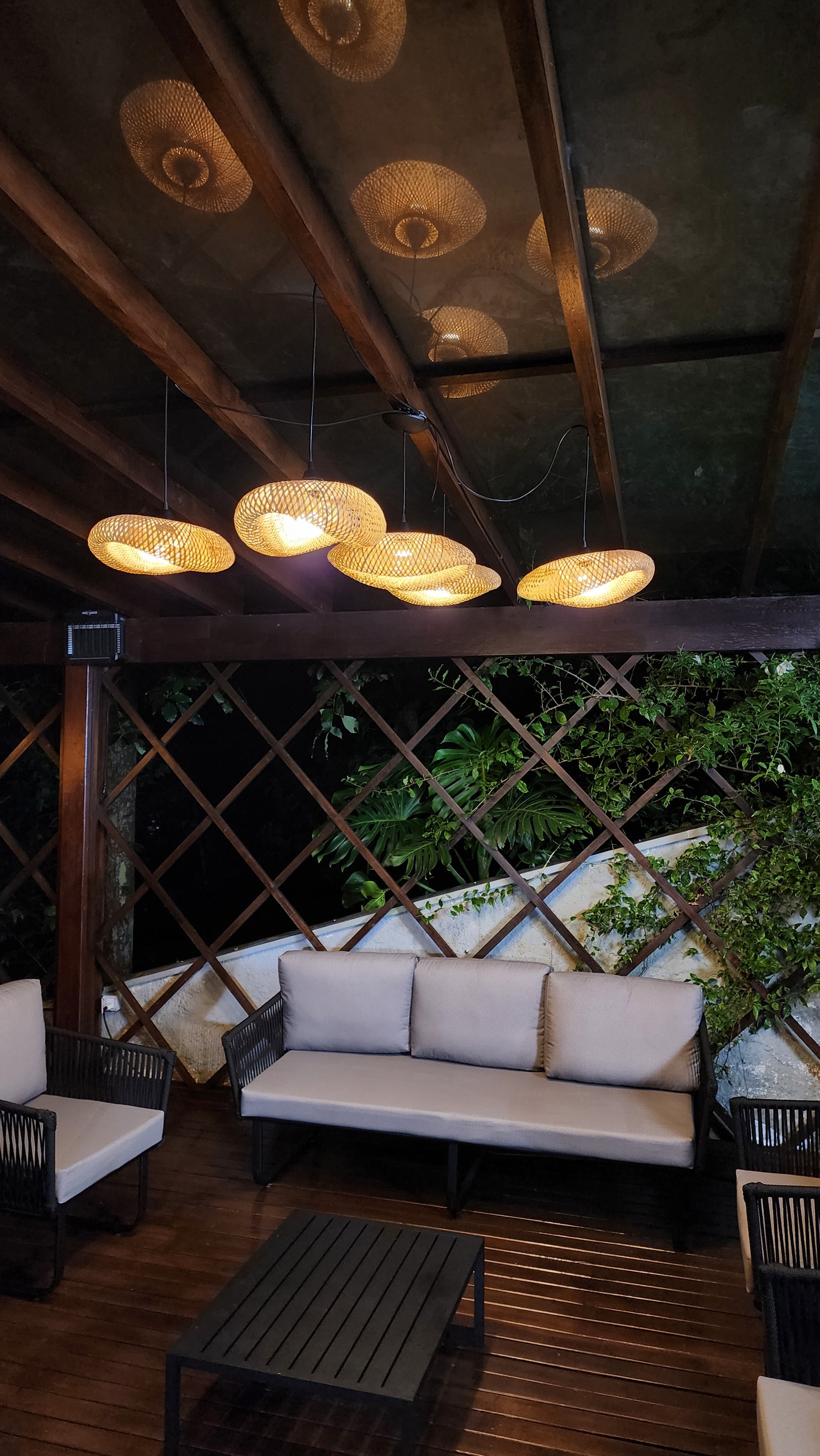 Lustre Pendente de Bambu Honolulu 40cm 5