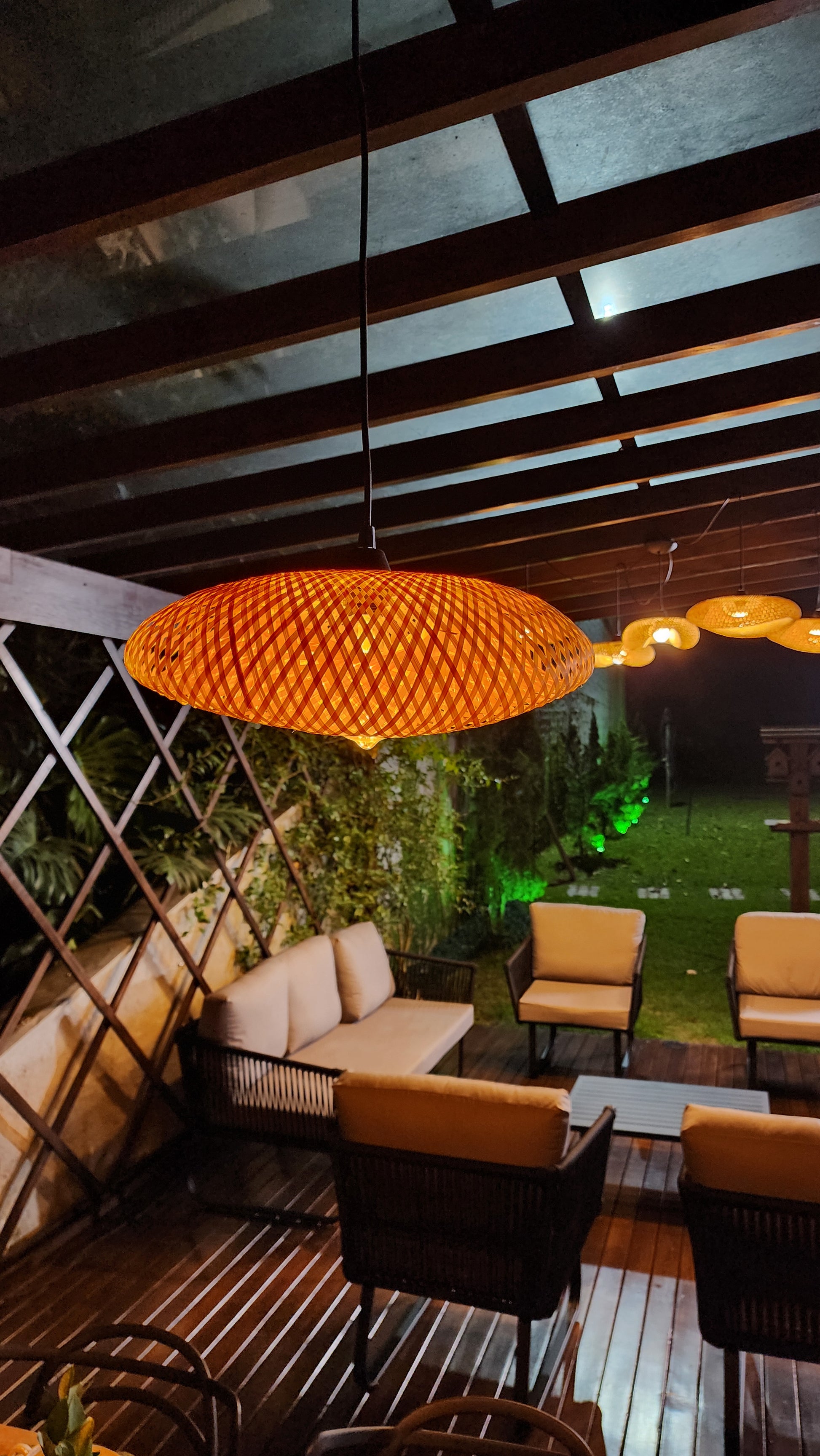 Lustre Pendente de Bambu Honolulu 40cm 6