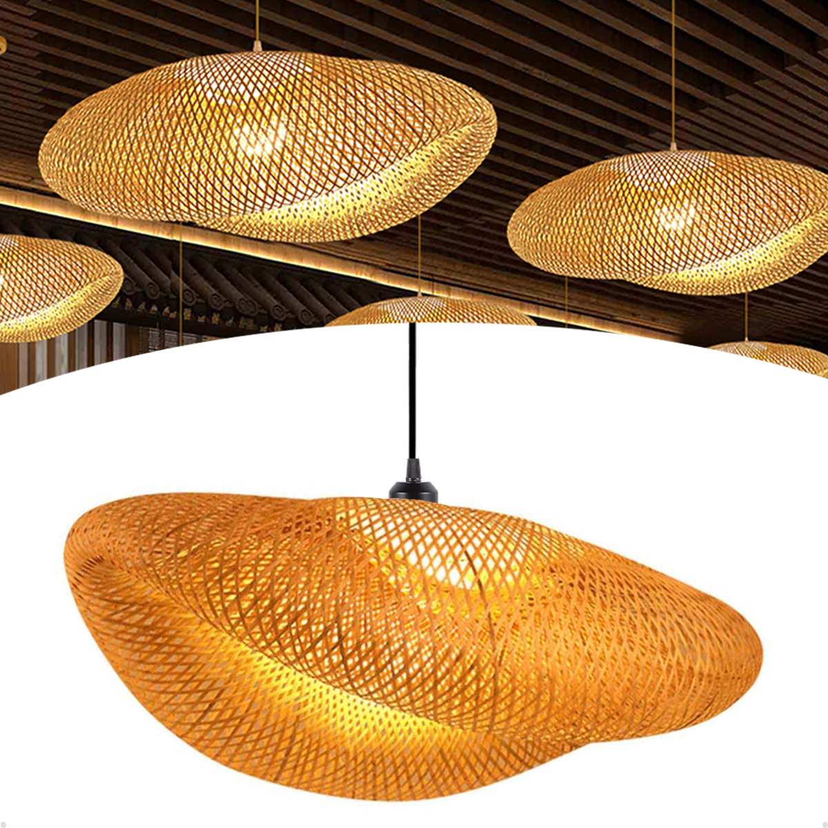Lustre Pendente de Bambu Honolulu 40cm 9