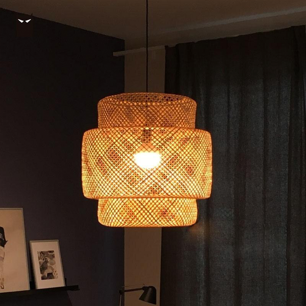 Lustre Pendente de Bambu Rustico Modelo Cayman – Bambu 40cm