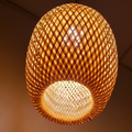 Lustre Rústico Pendente de Bambu Saint Martin 23cm 2