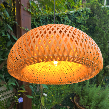 Lustre Pendente de Bambu Malibu 45 cm