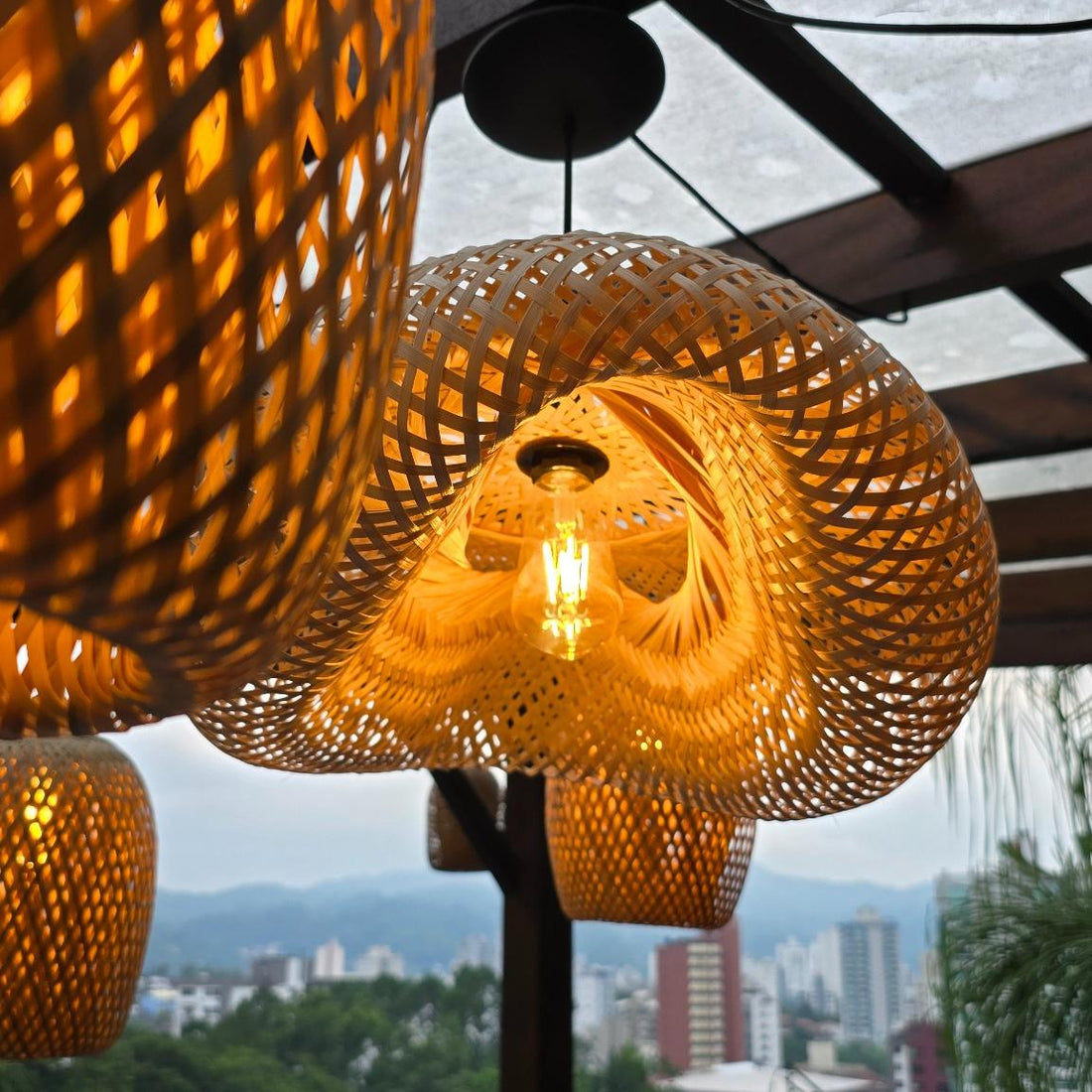 Pendente Lustre Honolulu 60cm + 4 Aruba 01