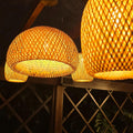  Pendente Lustres de Bambu Malibu 45cm + 4 Aruba  02