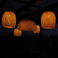  Pendente Lustres de Bambu Malibu 45cm + 4 Aruba  05